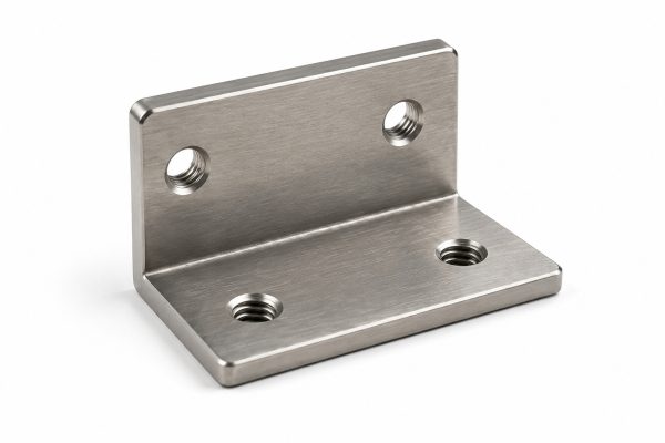 Winkelhalter mit präzisen Gewindebohrungen aus Edelstahl
